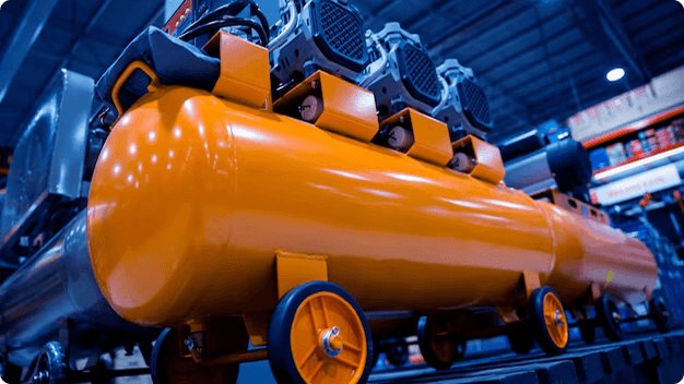 Factory workers discussing